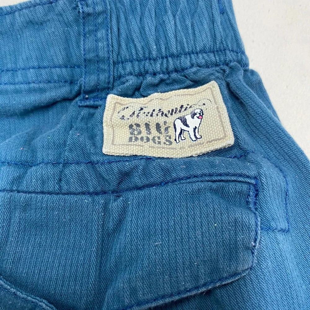 Big Dogs Mens Cargo Shorts Teal Blue 100% Cotton Relaxed Fit Size Medium